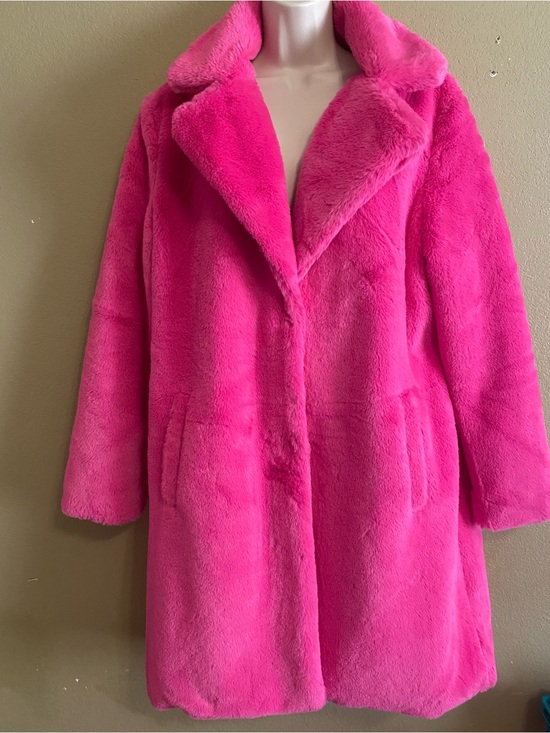 La Coalition Jackets & Blazers - LA Coalition Jacket Company Faux Fur Hot Pink Cozy Long Coat Size Large
